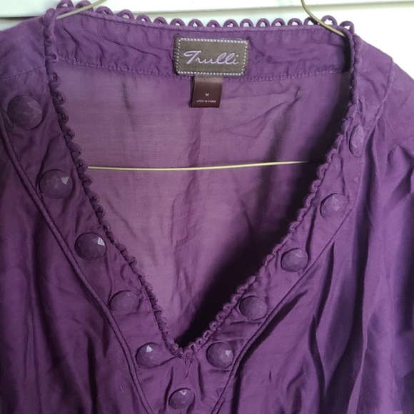 Trulli top, deep purple light airy detail M - Picture 1 of 2